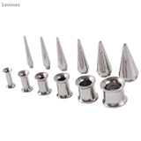 Leosoxs Stainless Steel Ear Plug Taper Tunnel Gauges 2 In 1 Ear Expander