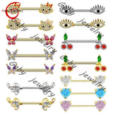 Butterfly Nipple Rings Stainless Steel Piercing Jewelry