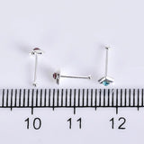 24PCS Heart Shape Nose Studs Crystal Nose Rings Colorful Nose Piercing