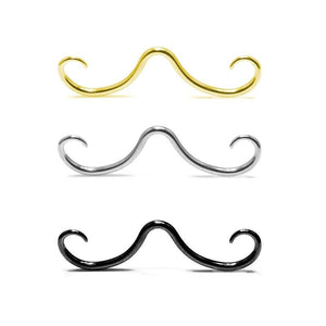 Septum Mustache Ring Body Jewelry 14G Surgical Steel Nose Stud Punk