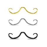 Septum Mustache Ring Body Jewelry 14G Surgical Steel Nose Stud Punk