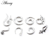 1pc Stainless Steel Spiral Snail Dragon Squid Ear Weights Body Jewelry