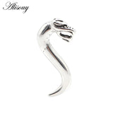 1pc Stainless Steel Spiral Snail Dragon Squid Ear Weights Body Jewelry