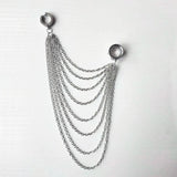 Chains Pendant Ear Tunnel Plugs Gauges Piercing Earrings