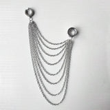Chains Pendant Ear Tunnel Plugs Gauges Piercing Earrings