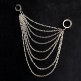 Chains Pendant Ear Tunnel Plugs Gauges Piercing Earrings