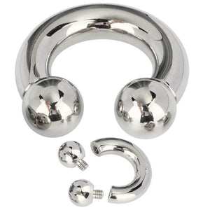 ASTM F136 Titanium PIERC Horseshoe Circular Barbell Earrings