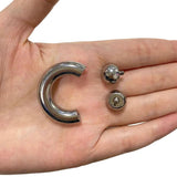 ASTM F136 Titanium PIERC Horseshoe Circular Barbell Earrings