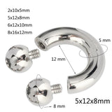 ASTM F136 Titanium PIERC Horseshoe Circular Barbell Earrings