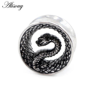 Stainless Steel Snake Ear Tunnel Plugs Flesh Expander Gauges Earrings