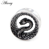 Stainless Steel Snake Ear Tunnel Plugs Flesh Expander Gauges Earrings