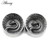 Stainless Steel Snake Ear Tunnel Plugs Flesh Expander Gauges Earrings