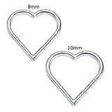 Heart Nose Hoop G23 Titanium Earrings Hoops Single Piercing Nose Ring Hoop Carti