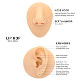 Heart Nose Hoop G23 Titanium Earrings Hoops Single Piercing Nose Ring Hoop Carti