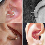 Heart Nose Hoop G23 Titanium Earrings Hoops Single Piercing Nose Ring Hoop Carti