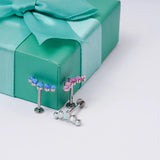 G23 Titanium Opal Lip Studs 16G Cat Scratching Labret