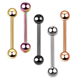 1PC G23 Titanium CZ Nipple Shield Barbell Rings Opal Tongue Rin