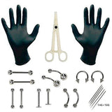 Professional Body Piercing Kit Crystal Belly Nose Ear Tongue Piercing Tool