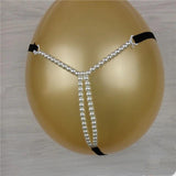 Sexy Pearl G string Thongs Elastic Briefs Crotch Open Chain Thongs For Women
