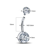 G23 Titanium Internally Threaded Belly Piercing Navel Rings Sexy Body Jewelry