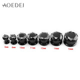 4-16mm Crystal Plugs & Tunnels Ear Gauges Stainless Steel Screw Fit 8mm