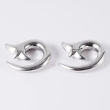 PAIR Stainless Steel Alien Ear Weights Plugs Tunnel Spiral Gauges