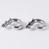 PAIR Stainless Steel Alien Ear Weights Plugs Tunnel Spiral Gauges