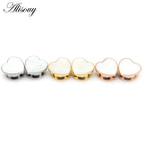 2pcs Love Heart Shell Ear Gauges Stainless Steel Plugs