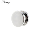 2PCs Stainless Steel Screw Pulley Ear Flesh Tunnels Plugs Expander