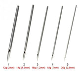 100PCS Surgical Steel Body Piercing Needles E.O.Gas Sterilized