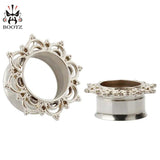 2PCS Stainless Steel Ear Tunnels Plugs for Women Men