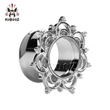 2PCS Stainless Steel Ear Tunnels Plugs for Women Men