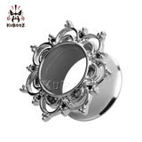 2PCS Stainless Steel Ear Tunnels Plugs for Women Men