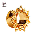 2PCS Stainless Steel Ear Tunnels Plugs for Women Men