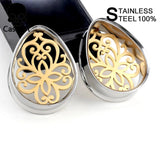 Stainless Steel Teardrop Ear Gauges Plugs Stretcher Piercing Jewelry