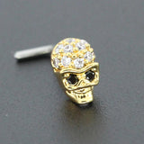 Butterfly Nose Ring 20G Surgical Steel CZ Heart Dangle Nose Stud