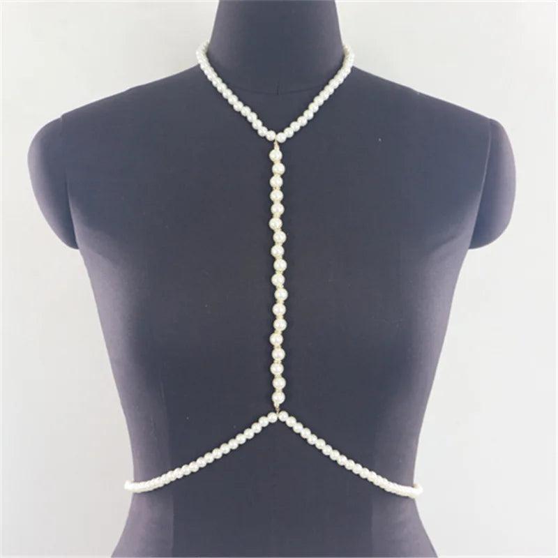 Pearl Halterneck Body Chain for Women