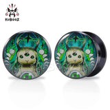 Cartoon Acrylic Three-eyed Cat Ear Plugs 6-30mm 2PCS