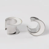 2pcs Stainless Steel Moon Star Ear Plugs 8-16mm