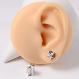 2pcs Stainless Steel Moon Star Ear Plugs 8-16mm