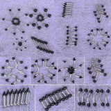 50Pcs 10 Styles Body Piercing Jewelry Lot