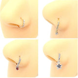Cherry Nose Cuff Dangling Pendant Nose Ring Women Piercing Jewelry
