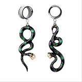 Goth Skull Pendant Ear Plugs Gauges Stainless Steel Stretcher Y2k Jewelry