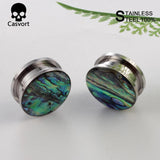 2 PCS Rainbow Conch Ear Tunnels Plugs Expander Body Piercing Jewelry Earrings
