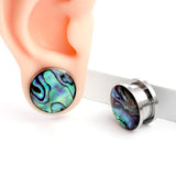2 PCS Rainbow Conch Ear Tunnels Plugs Expander Body Piercing Jewelry Earrings