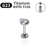 G23 Titanium Labret Lip Stud Earrings ASTM F136 Women Jewelry
