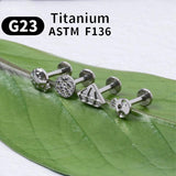 G23 Titanium Labret Lip Stud Earrings ASTM F136 Women Jewelry