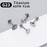 G23 Titanium Labret Lip Stud Earrings ASTM F136 Women Jewelry