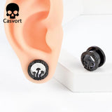 2PCS Stainless Steel Mushroom Ear Tunnels Plugs Gauges Expander