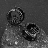 2PCS Stainless Steel Mushroom Ear Tunnels Plugs Gauges Expander